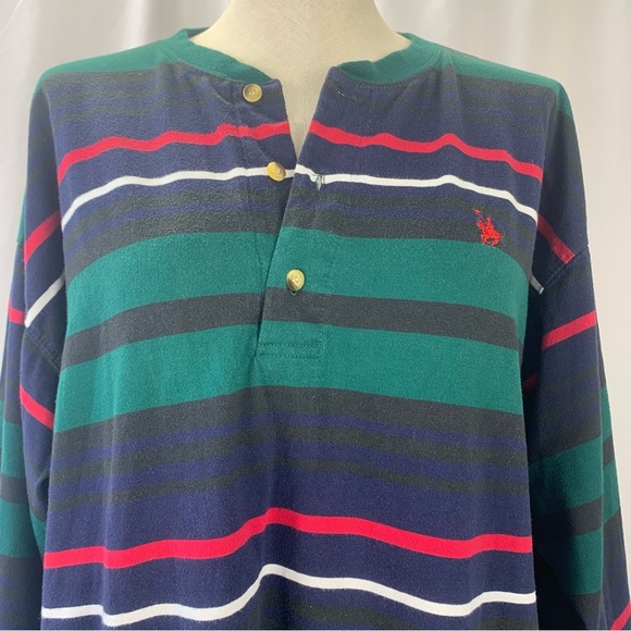 Vtg Knights of Round Table Long Sleeve Henley Shirt - Picture 3 of 8